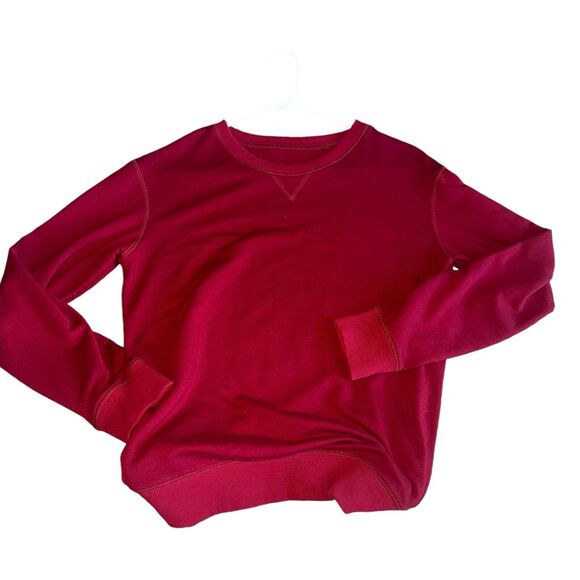 Womens Small Crewneck Sweater Burgundy Simple Minimalist Stockholm Style - Picture 9 of 10
